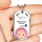 Welcome to the Dad Club Girl Baby Silver Gold Customizable Dogtag Chain