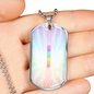 Seven Chakra Spiritual Necklace, Silver and Gold Jewelry