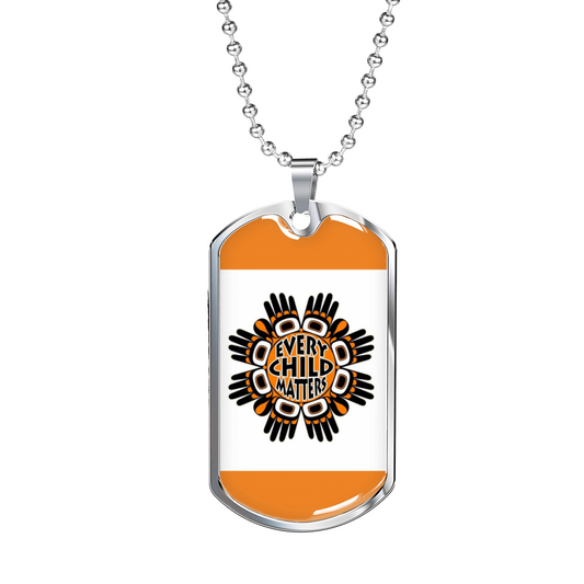 Every Child Matters Indigenous Community Canada Dog Tag Necklace