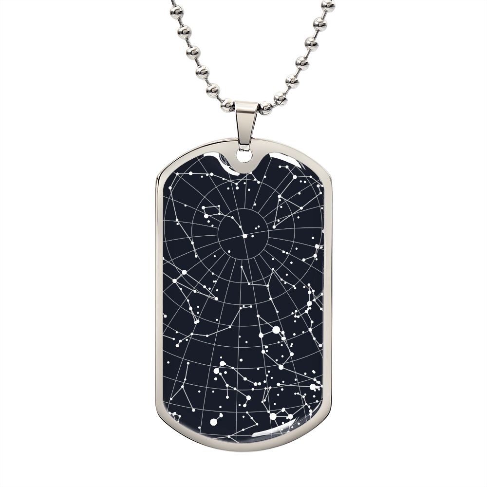 Celestial Night Sky dog tag Madrid