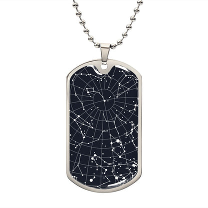 Celestial Night Sky dog tag Madrid