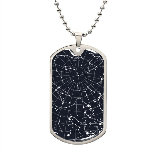 Celestial Night Sky dog tag Madrid