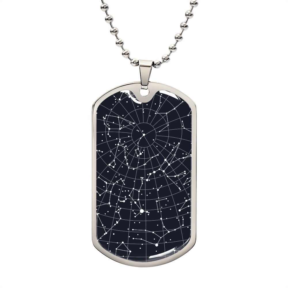 Celestial Night Sky Dog Tag Ohio