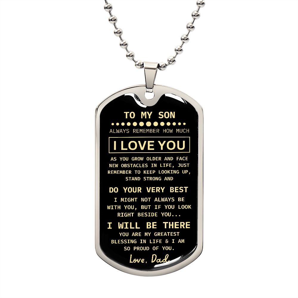 To My Son Dog Tag I Love You, Dad
