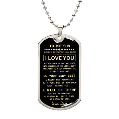To My Son Dog Tag I Love You, Dad