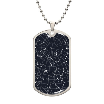 Celestial Night Sky Dog Tag Chain Nantucket