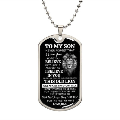 To My Son This Old Lion Love Dad