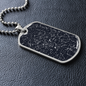 Personalized Celestial Night Sky Dog Tag Pendant Necklace