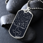 Personalized Night Sky And State Dog Tag Pendant Necklace