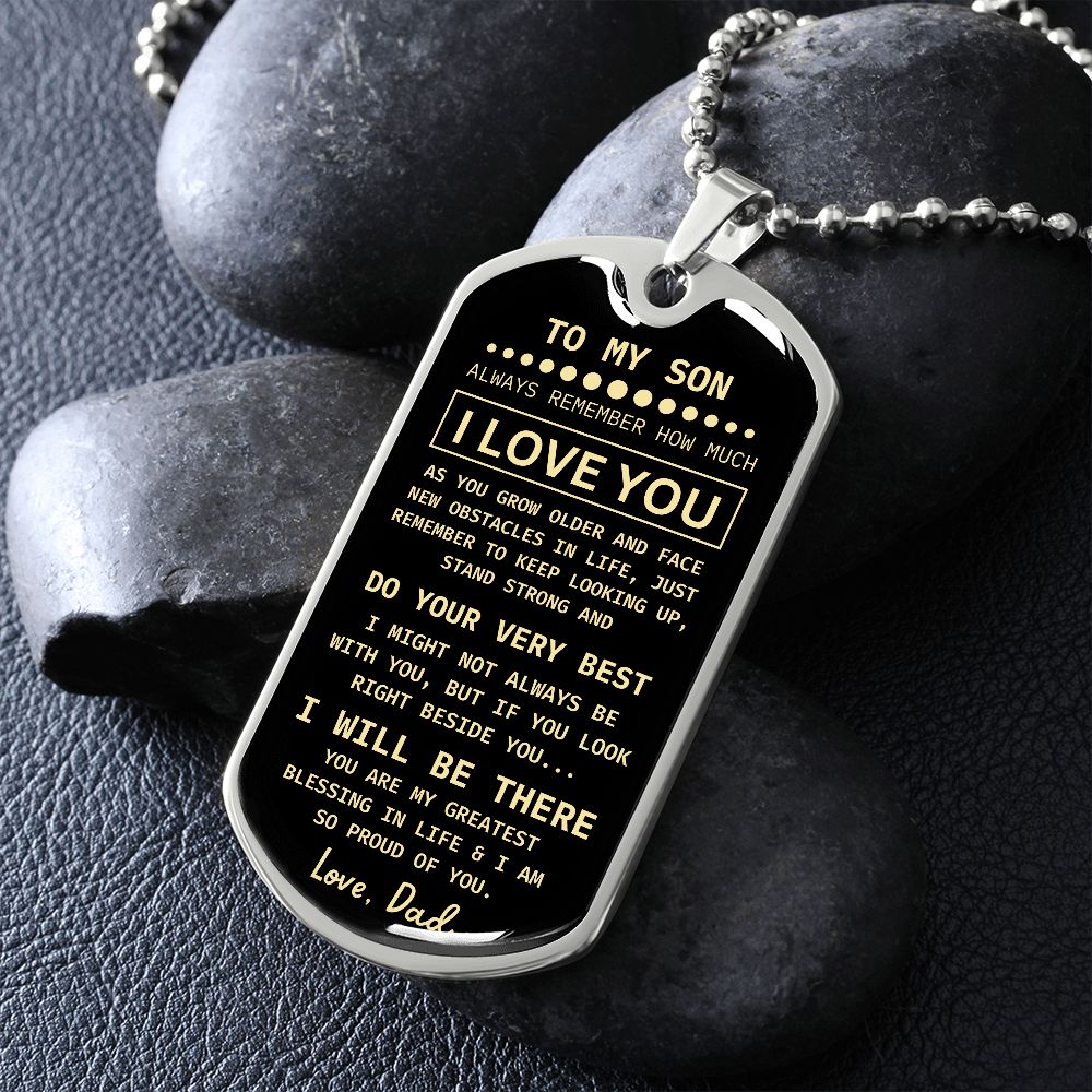 To My Son Dog Tag I Love You, Dad