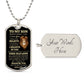 To My Son This Old Lion Gold Dog Tag