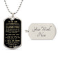 To My Son Dog Tag I Love You, Dad