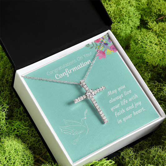 Confirmation Cross Gift, Confirmation Message Card Gift Set