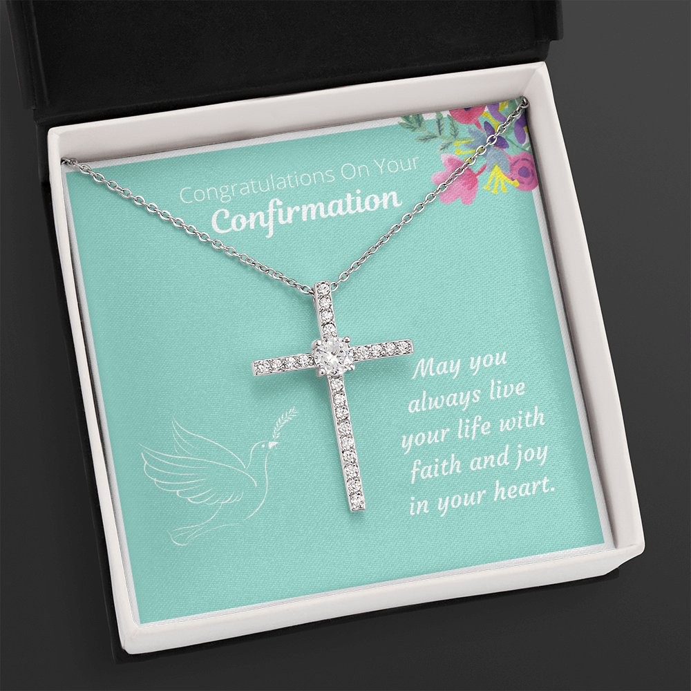 Confirmation Cross Gift, Confirmation Message Card Gift Set
