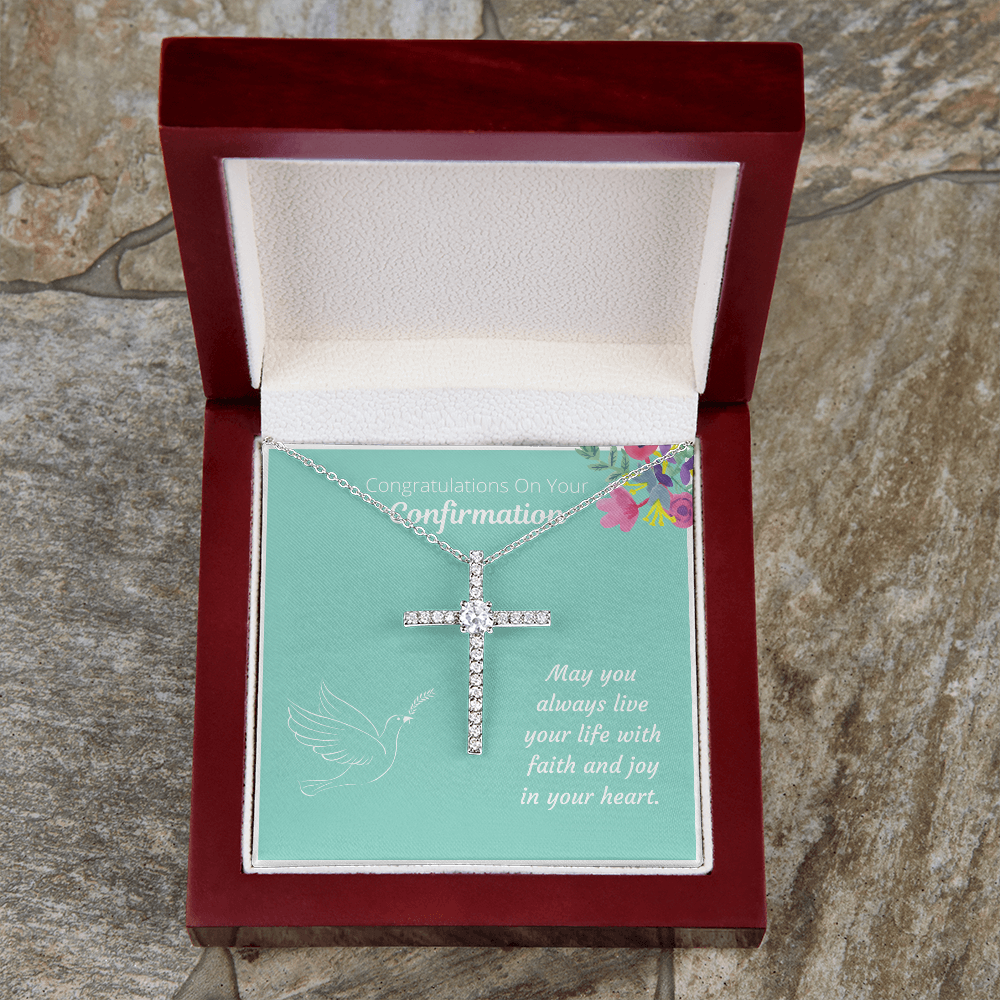 Confirmation Cross Gift, Confirmation Message Card Gift Set