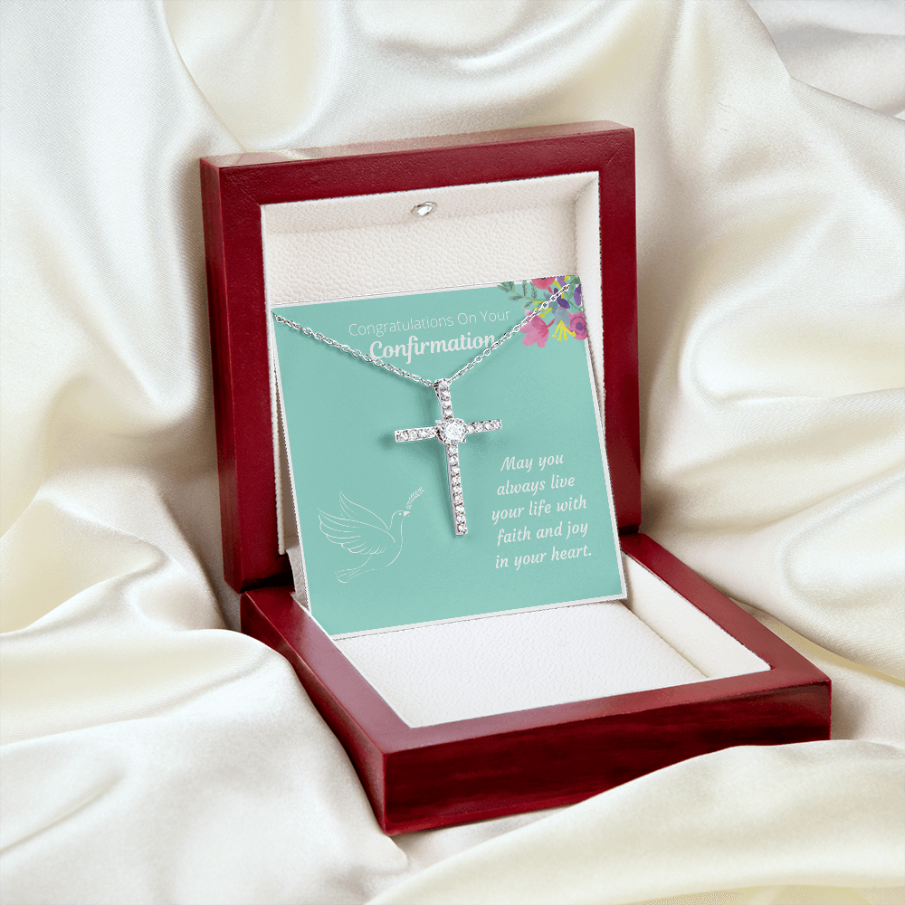 Confirmation Cross Gift, Confirmation Message Card Gift Set