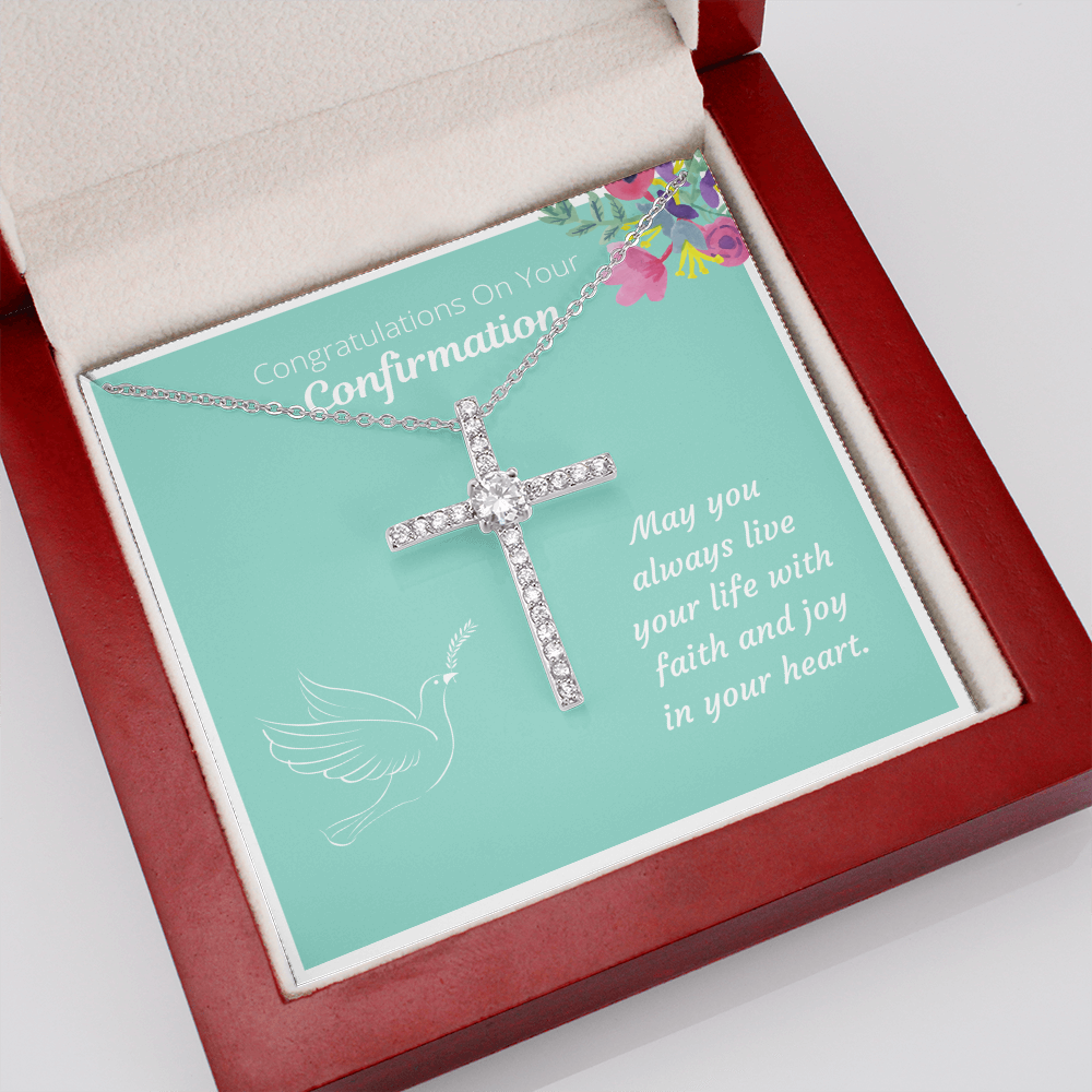Confirmation Cross Gift, Confirmation Message Card Gift Set