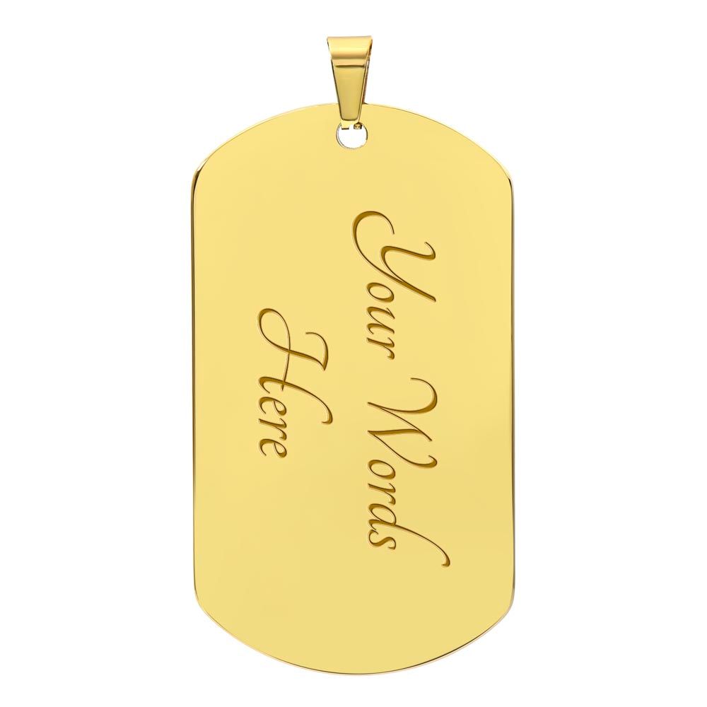 To My Son Dog Tag Chain | Love Mom