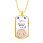 Welcome to the Mom Club Baby Boy Silver Gold Customizable Pendant Chain Necklace