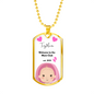 Welcome to the Mom Club Baby Girl Silver Gold Customizable Pendant Chain Necklace