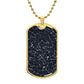 Celestial Night Sky Dog Tag Necklace Dubuque