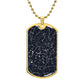 Celestial Night Sky Dog Tag Necklace Burlington WI