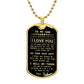 To My Son Dog Tag I Love You, Dad
