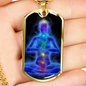 Seven Chakra Alignment Soul Purpose Necklace, Silver Gold Jewelry
