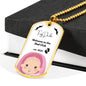 Welcome to the Dad Club Girl Baby Silver Gold Customizable Dogtag Chain