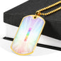 Seven Chakra Spiritual Necklace, Silver and Gold Jewelry