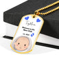 Welcome to the Mom Club Baby Boy Silver Gold Customizable Pendant Chain Necklace