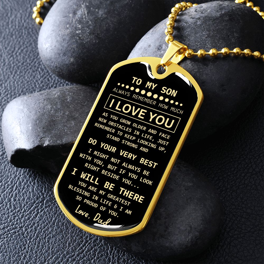 To My Son Dog Tag I Love You, Dad