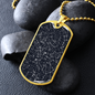 Personalized Celestial Night Sky Dog Tag Pendant Necklace