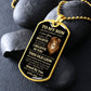 To My Son This Old Lion Gold Dog Tag