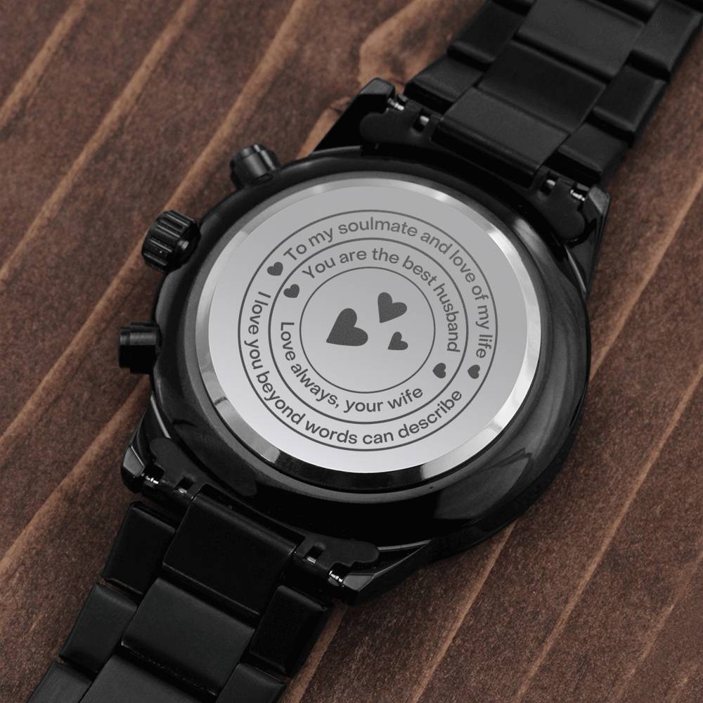 I Love My Soulmate Husband Luxury Men's Watch