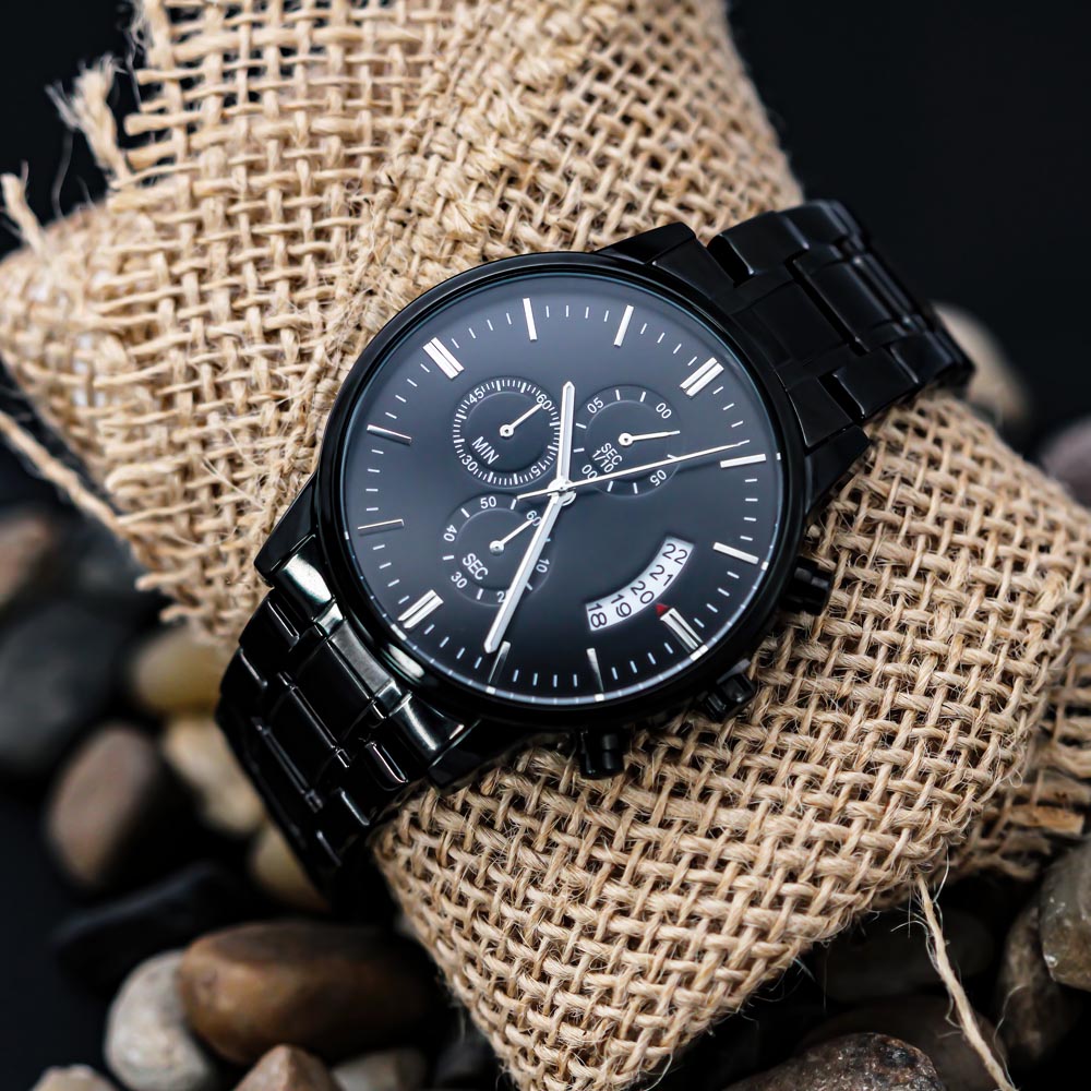 Groomsman Wedding Party Chronograph Watch, Thank you Gift