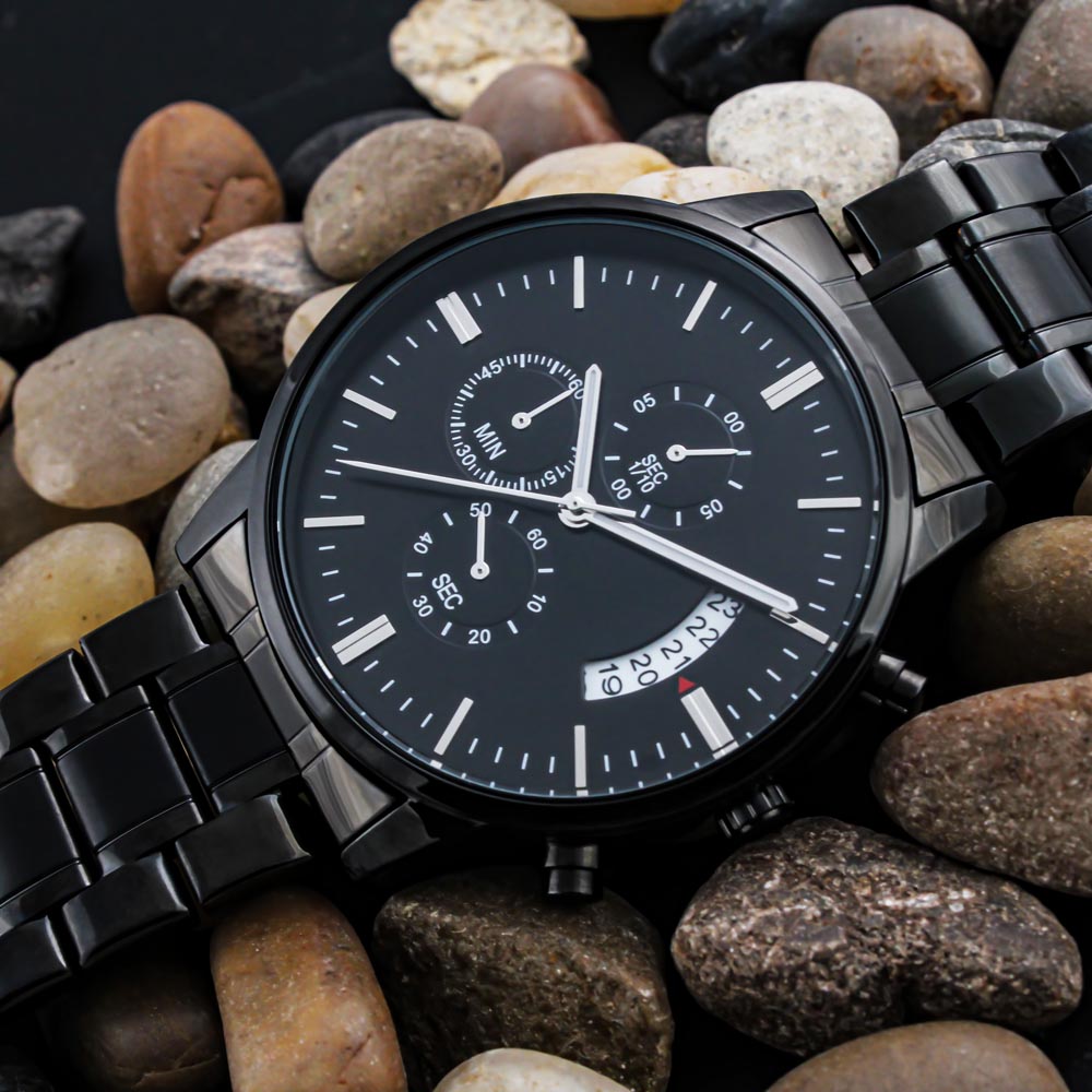 Groomsman Wedding Party Chronograph Watch, Thank you Gift