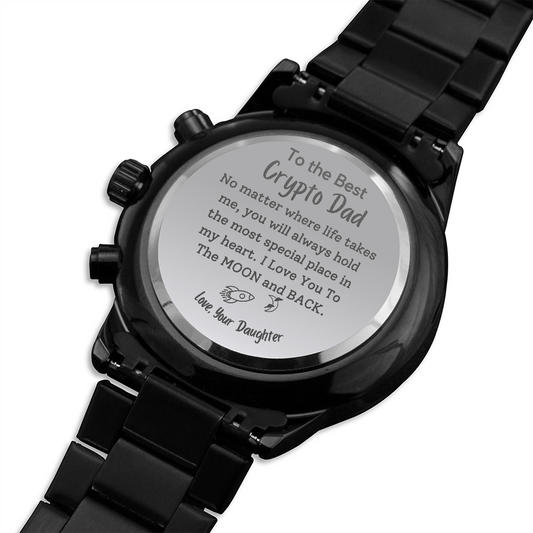 Crypto Dad Engraved Watch - Gift from Daughter to Dad