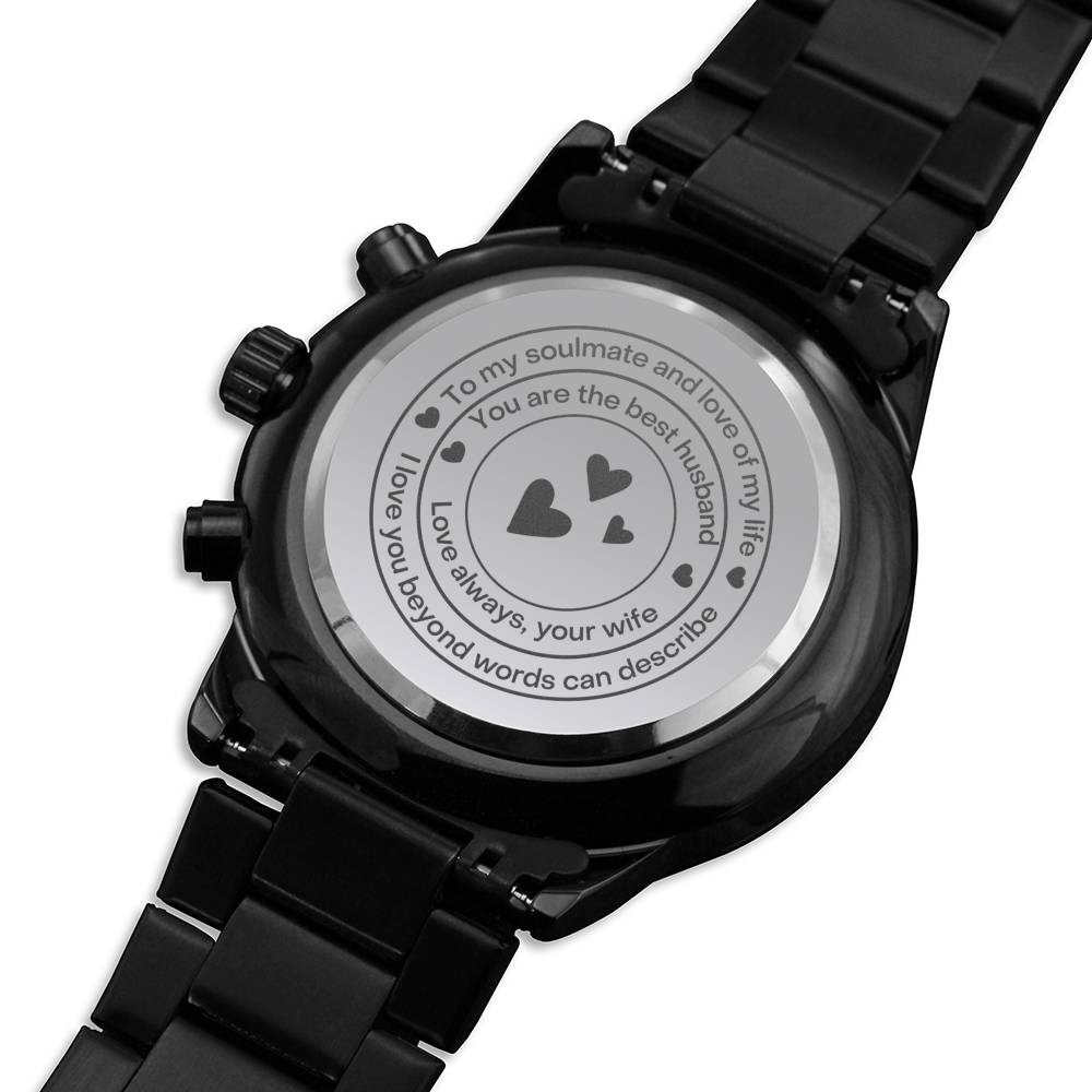To My Soulmate Husband Luxury Men's Watch