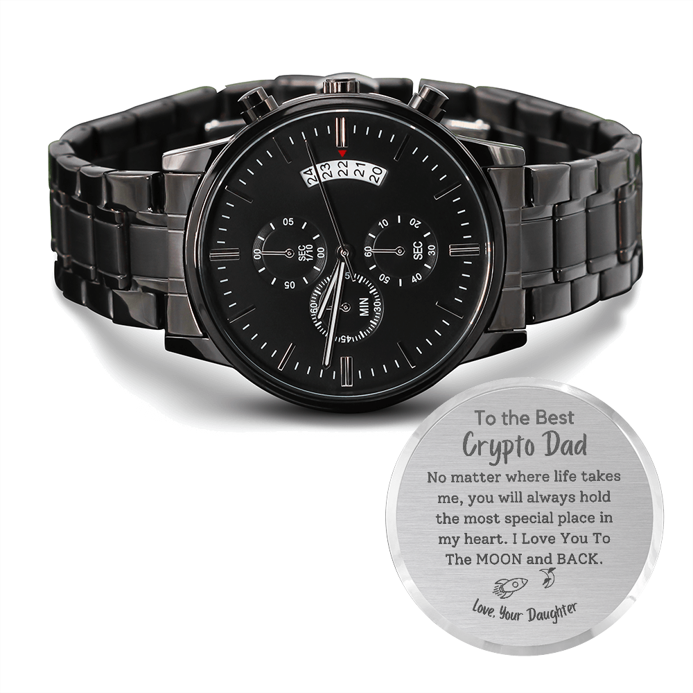 Crypto Dad Engraved Watch - Gift from Daughter to Dad