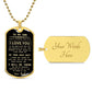 To My Son Dog Tag I Love You, Dad