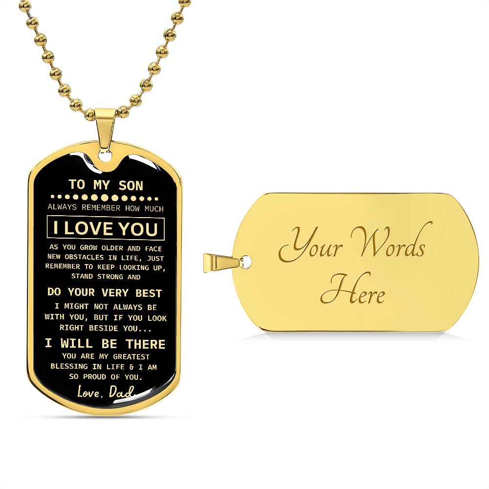 To My Son Dog Tag I Love You, Dad