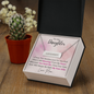 To My Daughter - Valentine's Day Roman Numeral Pendant Necklace - Gift From Mom to Daugther