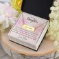 To My Daughter - Valentine's Day Roman Numeral Pendant Necklace - Gift From Mom to Daugther