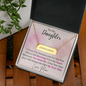 To My Daughter - Valentine's Day Roman Numeral Pendant Necklace - Gift From Mom to Daugther