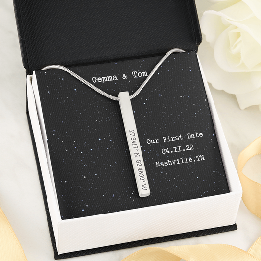 Personalized Celestial Coordinates Necklace