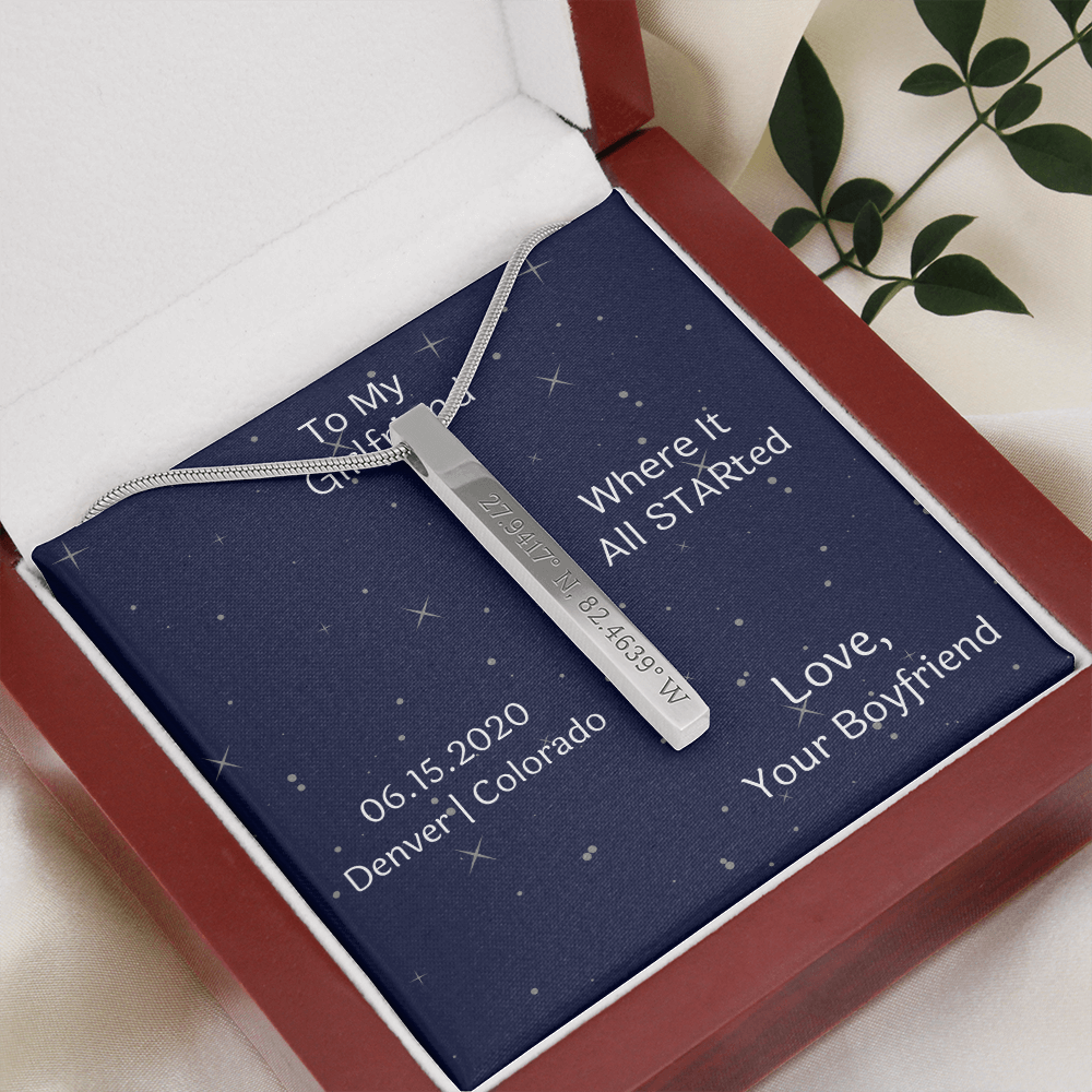 Custom Coordinates Message Card Gift Set Feb 2023