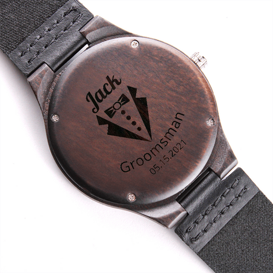 Groomsman Wood Watch - Customizable Wedding Party Gift