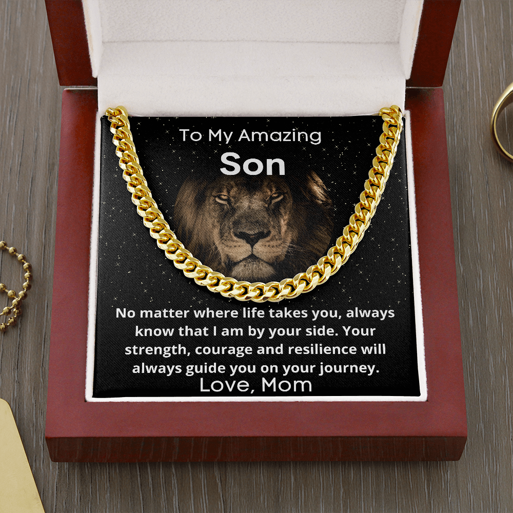 To My Son - Cuban Link Chain - Gift From Mom