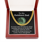 To My Outdoors Day, Father's Day Cuban Chain, Gift from Daughter